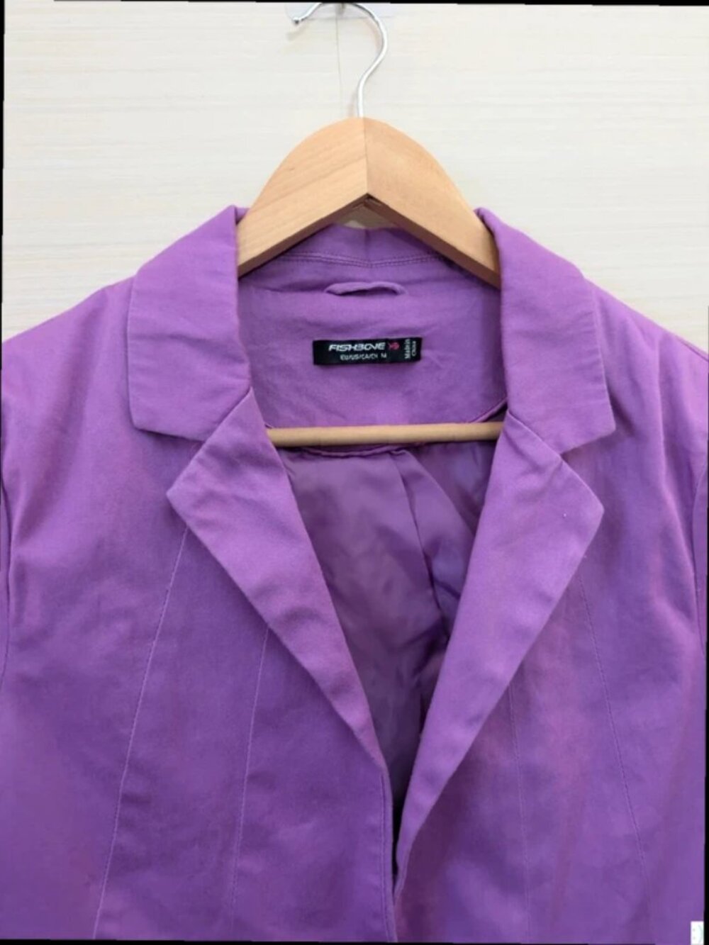 Vintage Y2K Purple Tailored Blazer Fitted Smart Casual Office UK Size s - Picture 5 of 5